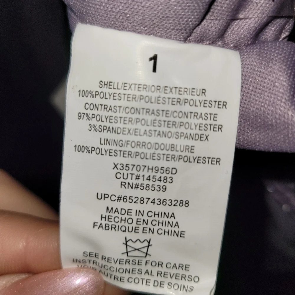 Sequin Cut Out Embellished Waist Gown Maxi Dress Purple Silver - Picture 9 of 12